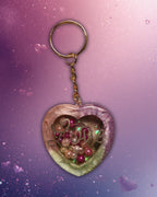 Resin Heart Shaker Keychain