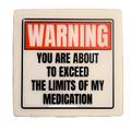 Funny WARNING Coaster Set