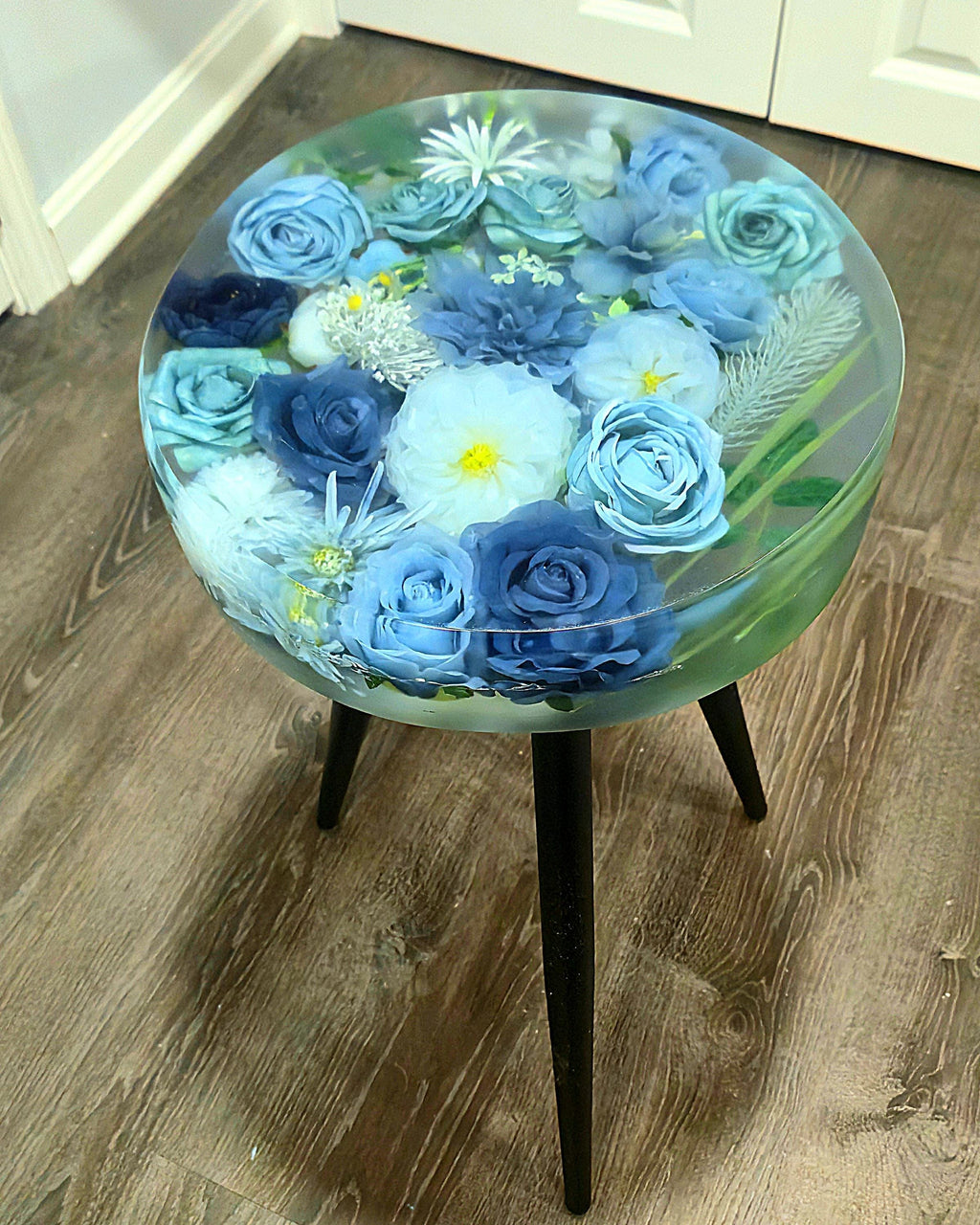 Floral-themed Resin Table