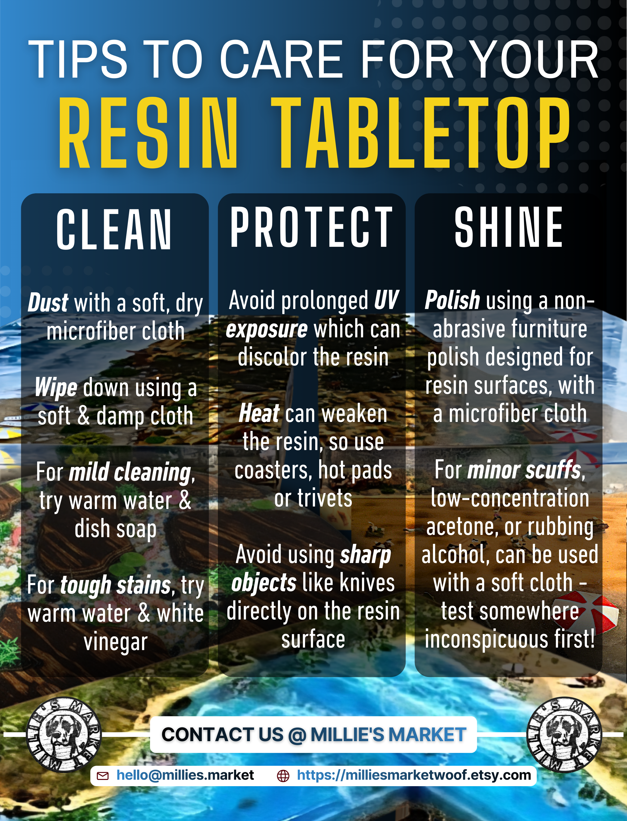Floral-themed Resin Table
