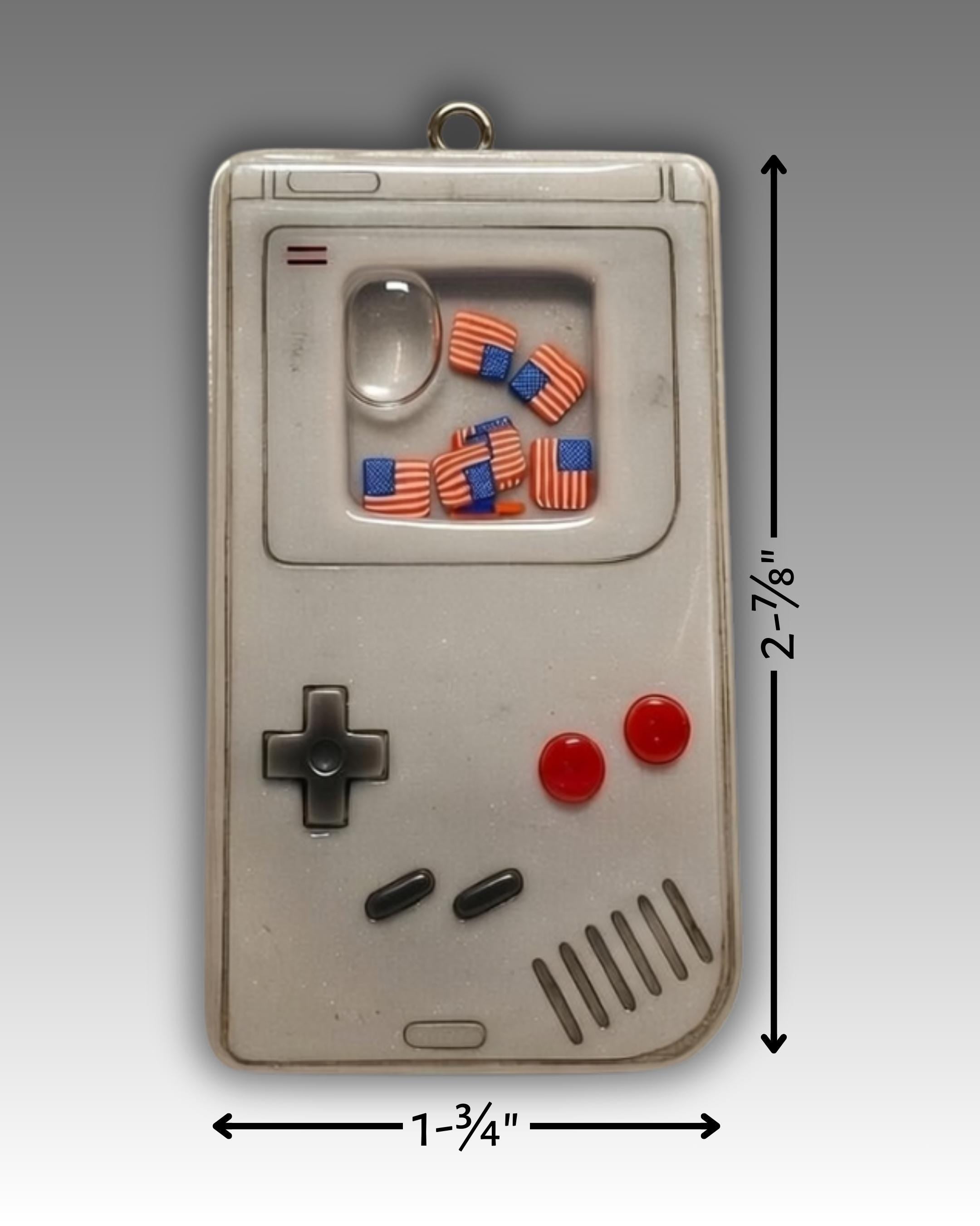 Retro Gaming Resin Shaker Keychains