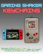 Retro Gaming Resin Shaker Keychains