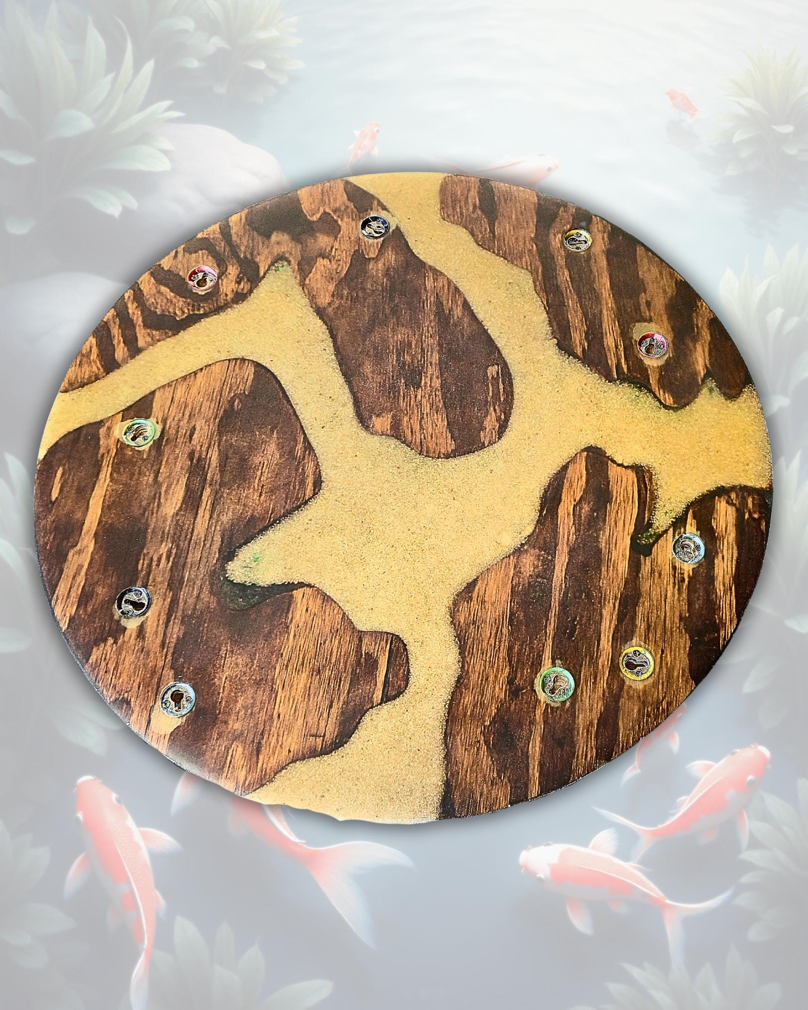 Koi Pond-themed Resin Table