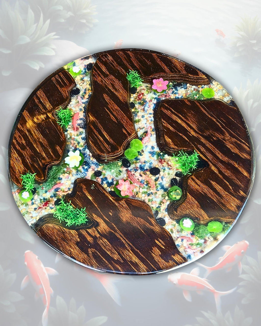 Koi Pond-themed Resin Table