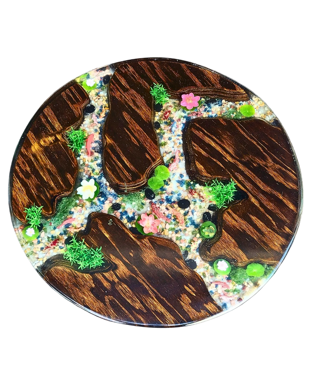 Koi Pond-themed Resin Table