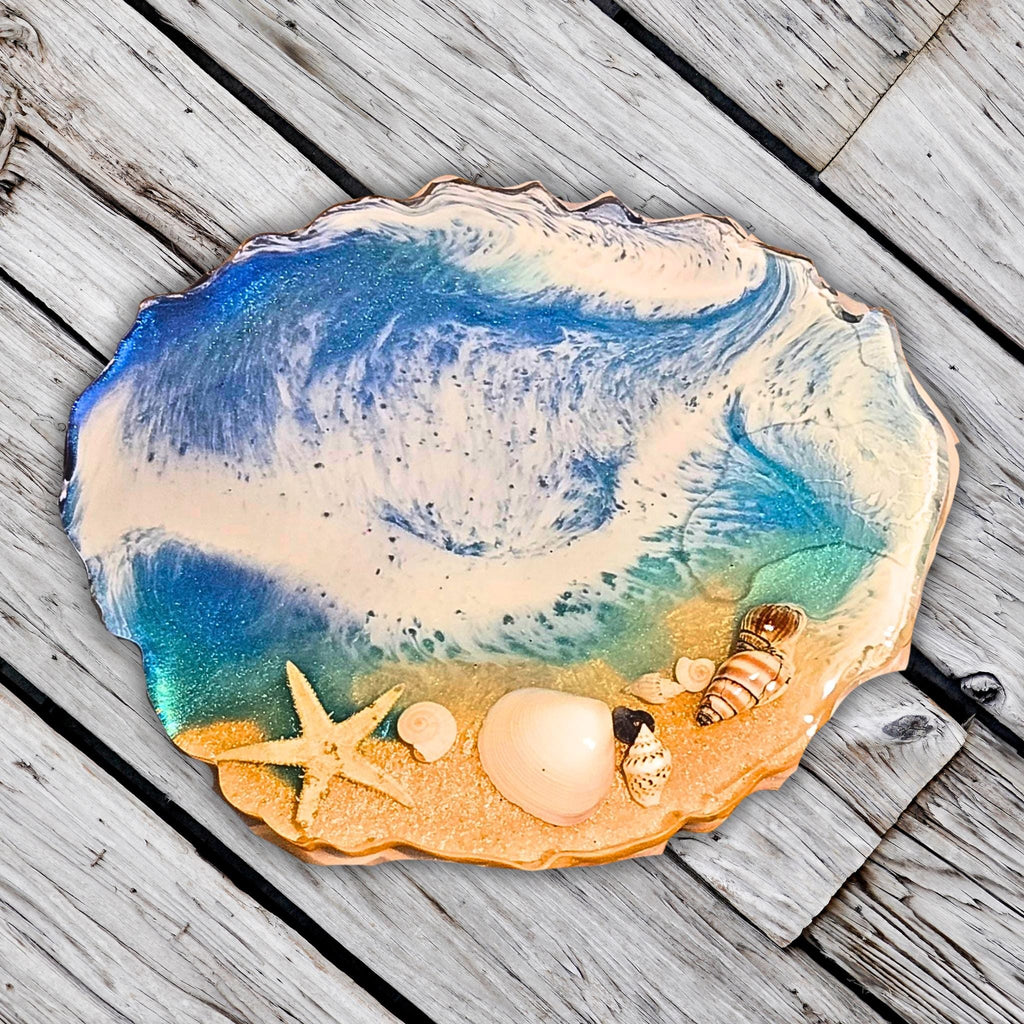 Personalizable Resin Beach Coasters