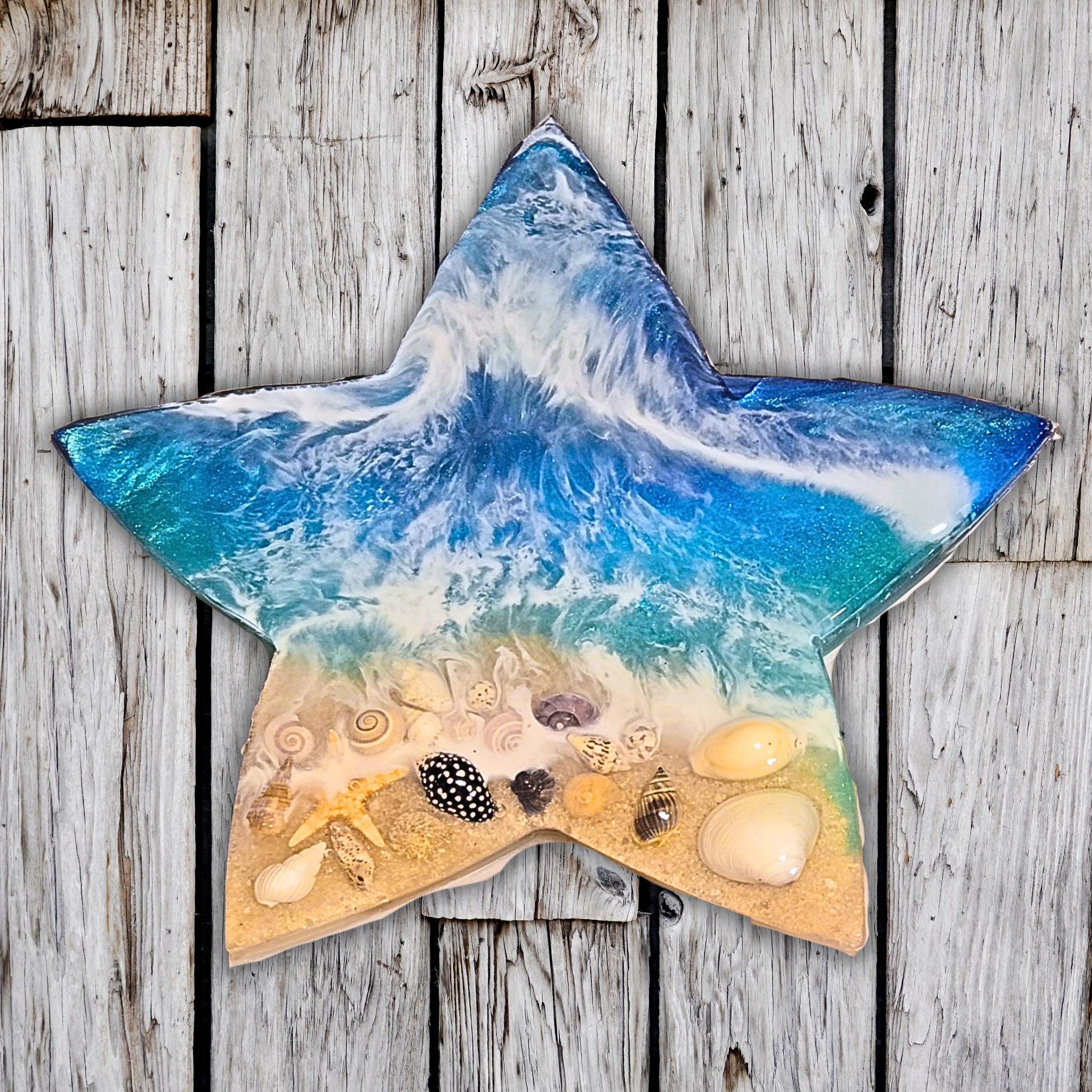 Personalizable Resin Beach Coasters