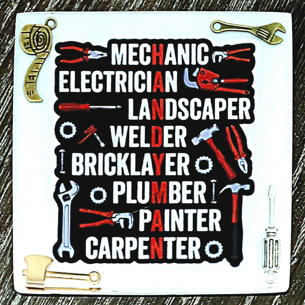 Handyman Resin Coaster Set