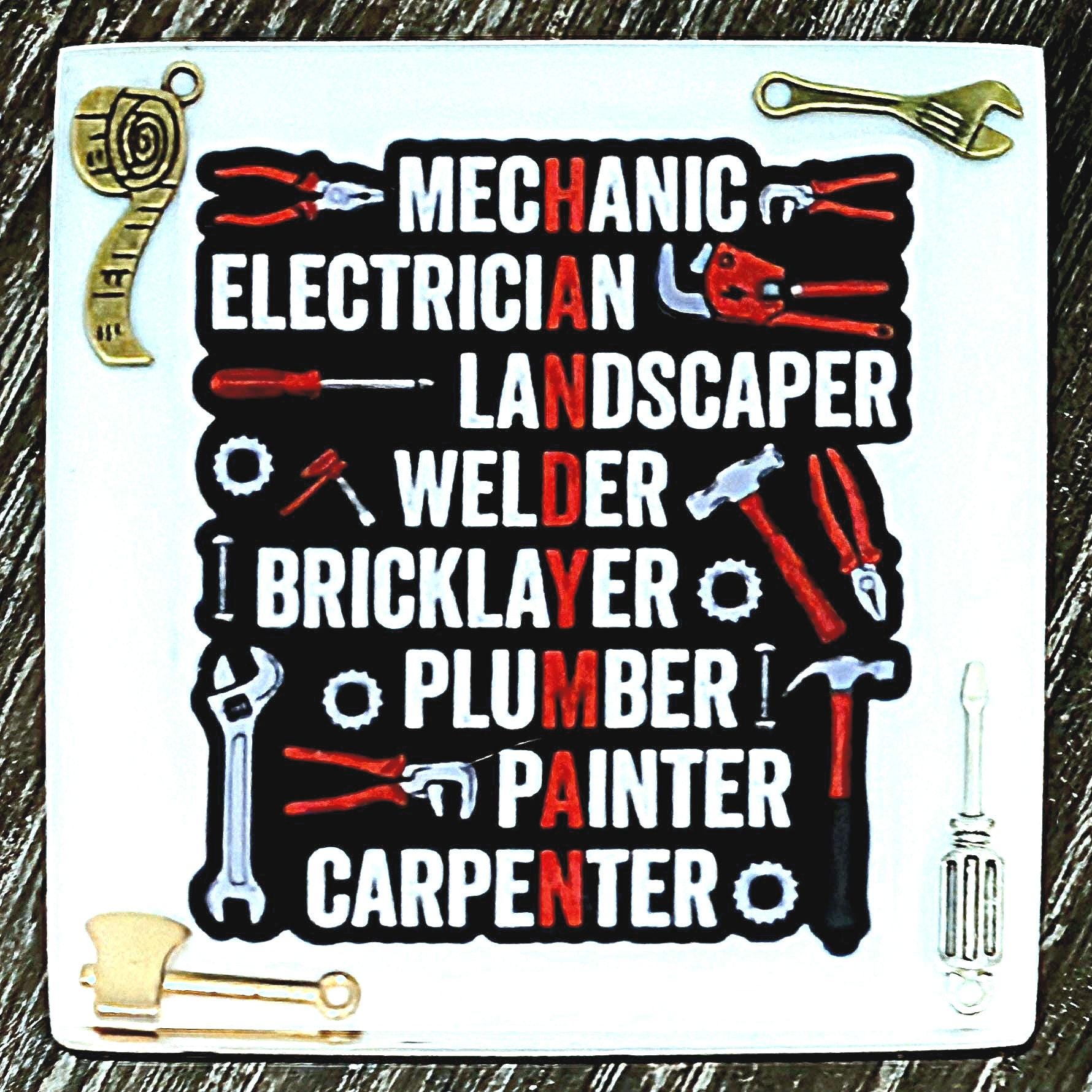 Handyman Resin Coaster Set
