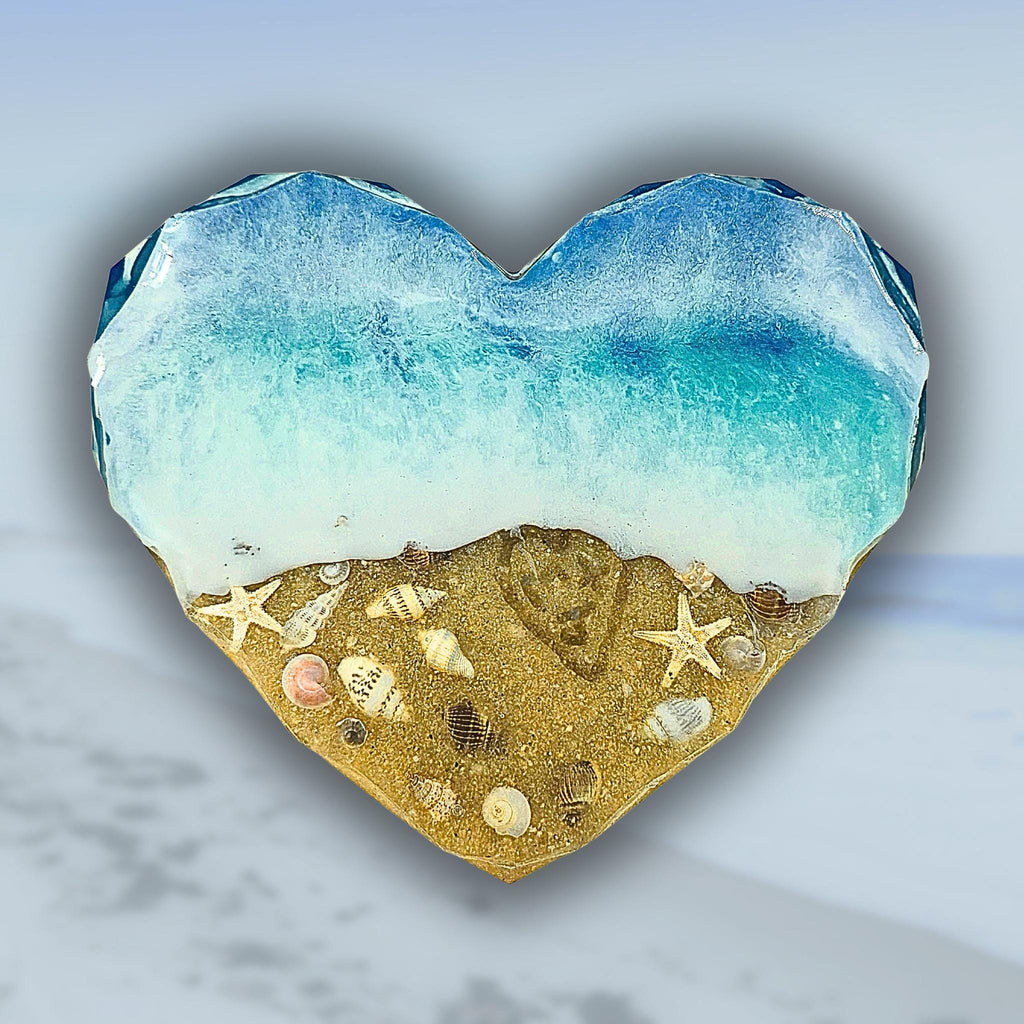 Personalizable Resin Beach Coasters
