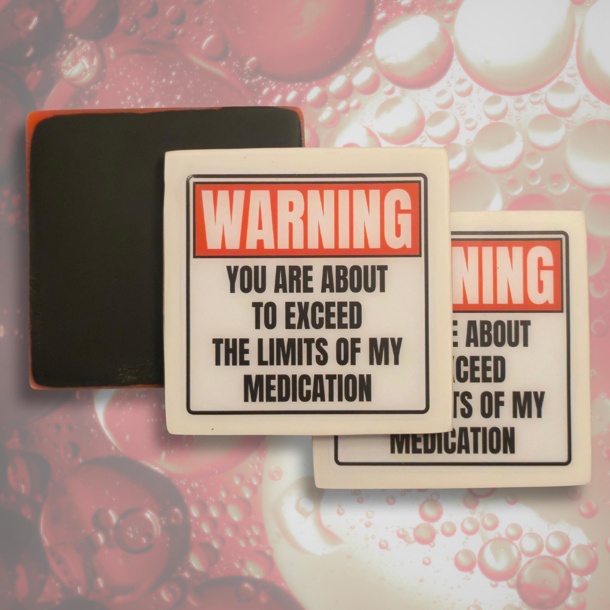 Funny WARNING Coaster Set