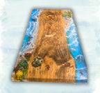 Enchanting Underwater World Resin River Table | Marine Life Diorama, Beach Scenery | Customized to Your Design | Desk, Tabletop, Surface