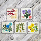 Floral Design Resin Coaster Sets