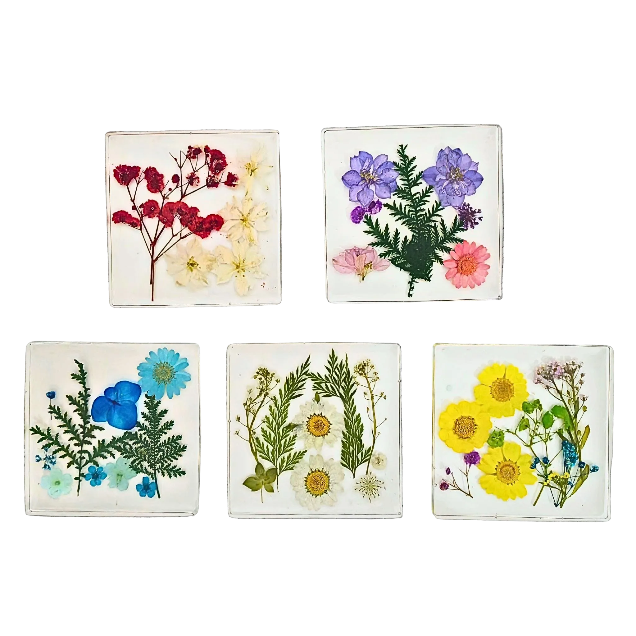 Floral Design Resin Coasters
