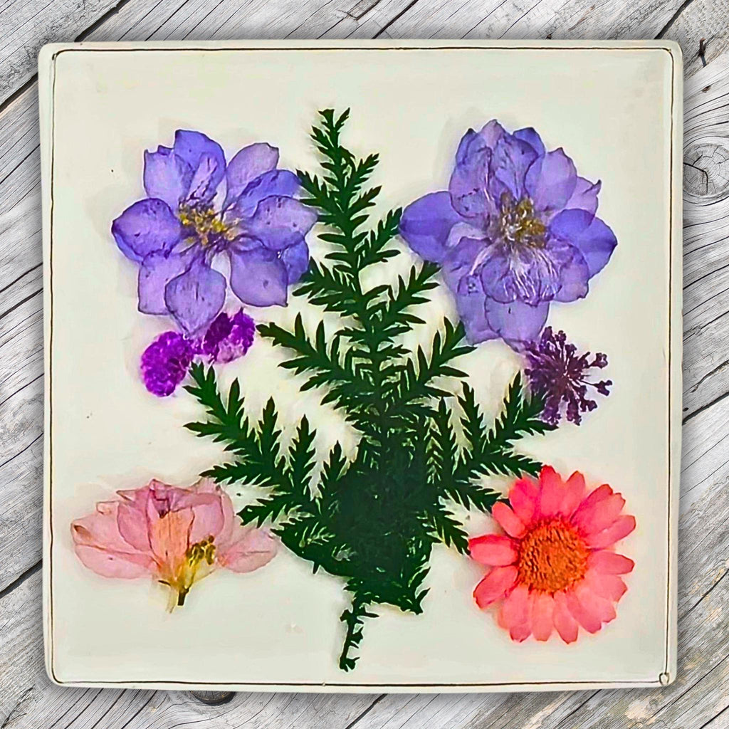 Floral Design Resin Coaster Sets