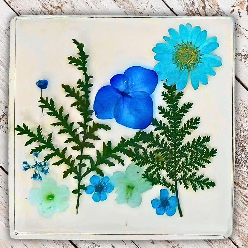 Floral Design Resin Coaster Sets