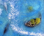 Enchanting Underwater World Resin River Table | Marine Life Diorama, Beach Scenery | Customized to Your Design | Desk, Tabletop, Surface