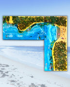 Enchanting Underwater World Resin River Table | Marine Life Diorama, Beach Scenery | Customized to Your Design | Desk, Tabletop, Surface