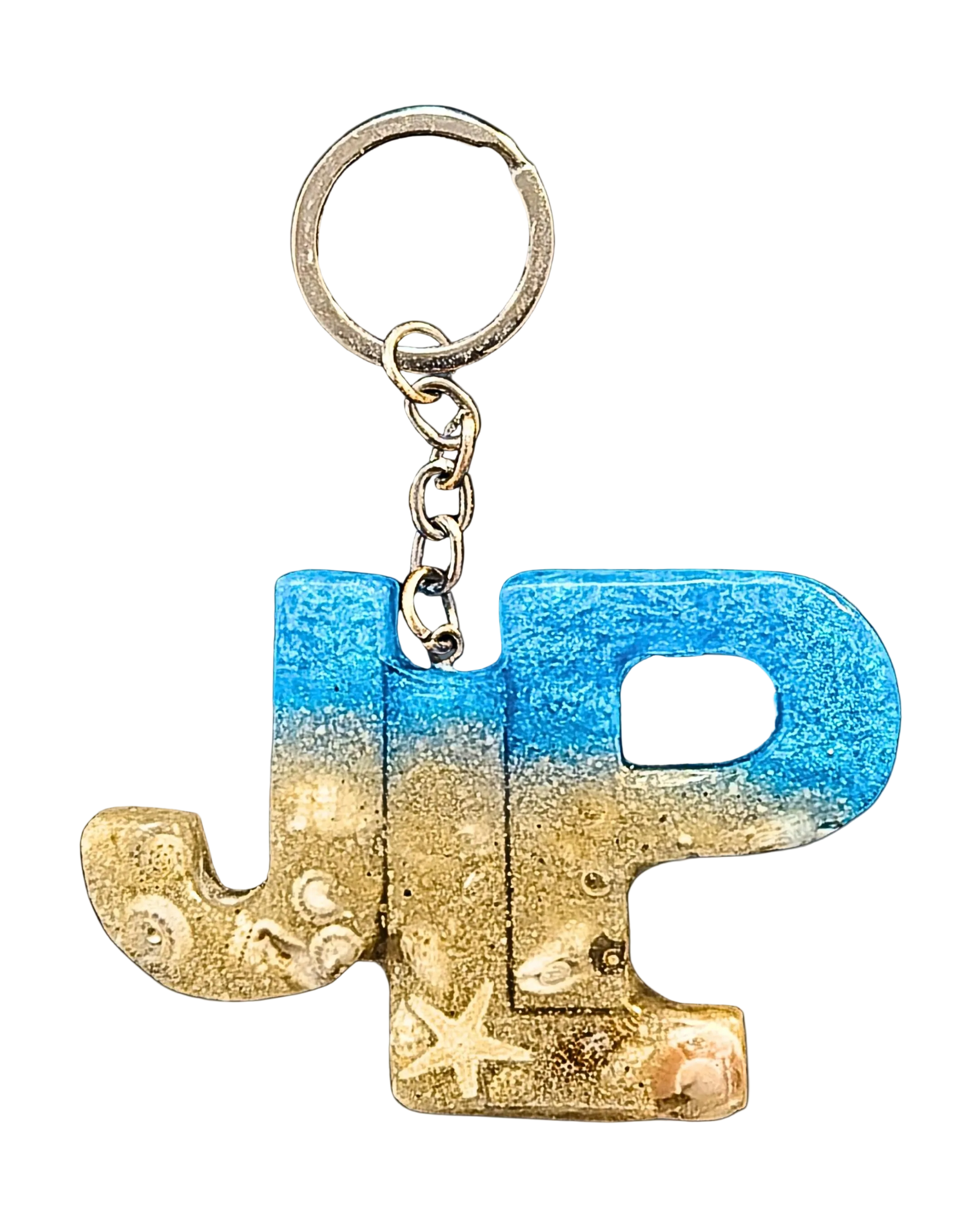 Handmade Personalized Resin Initial Keychain