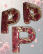 Handmade Personalized Resin Initial Keychain, Themed Letter(s), Shakers Available