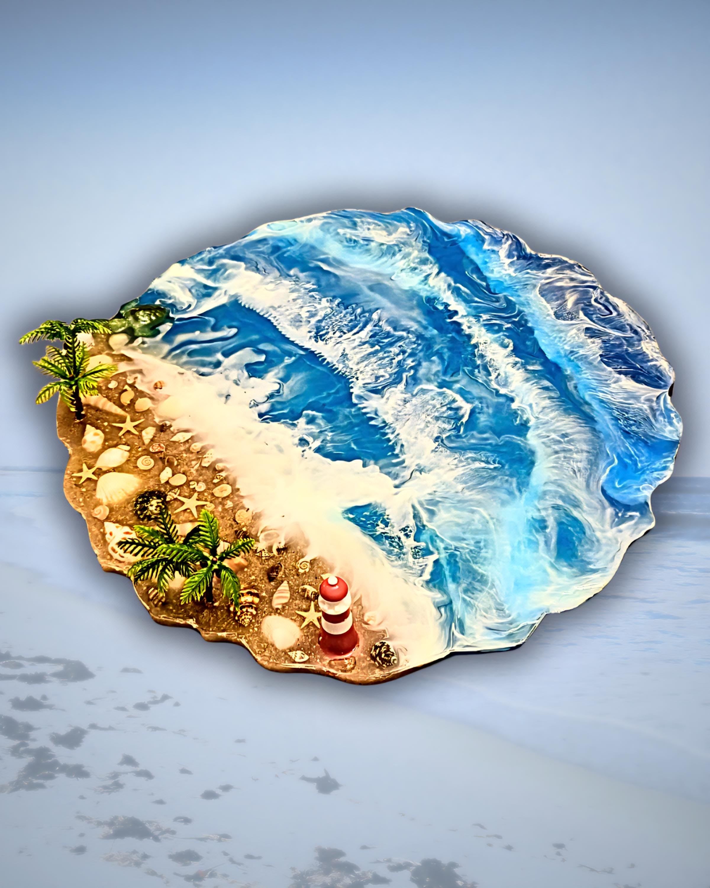 Resin Seasonal Tabletop Tray | Beach, Foliage & Holiday Themes
