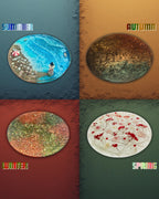 Resin Seasonal Tabletop Tray | Beach, Foliage & Holiday Themes