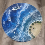 Beach-themed Resin End Table or Nightstand