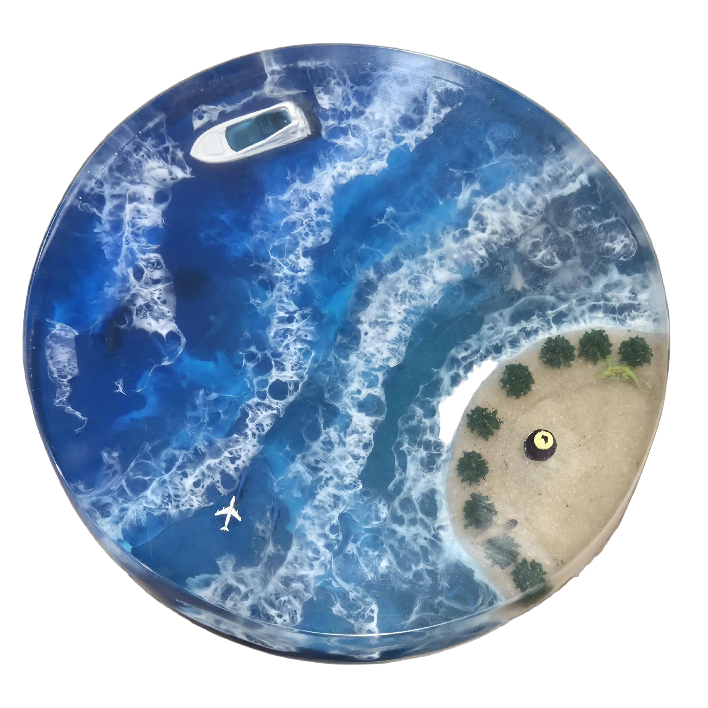 Beach-Themed Resin Table