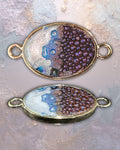 Eggplant" Handmade Resin Pendant Necklace | Iridescent Bubbles