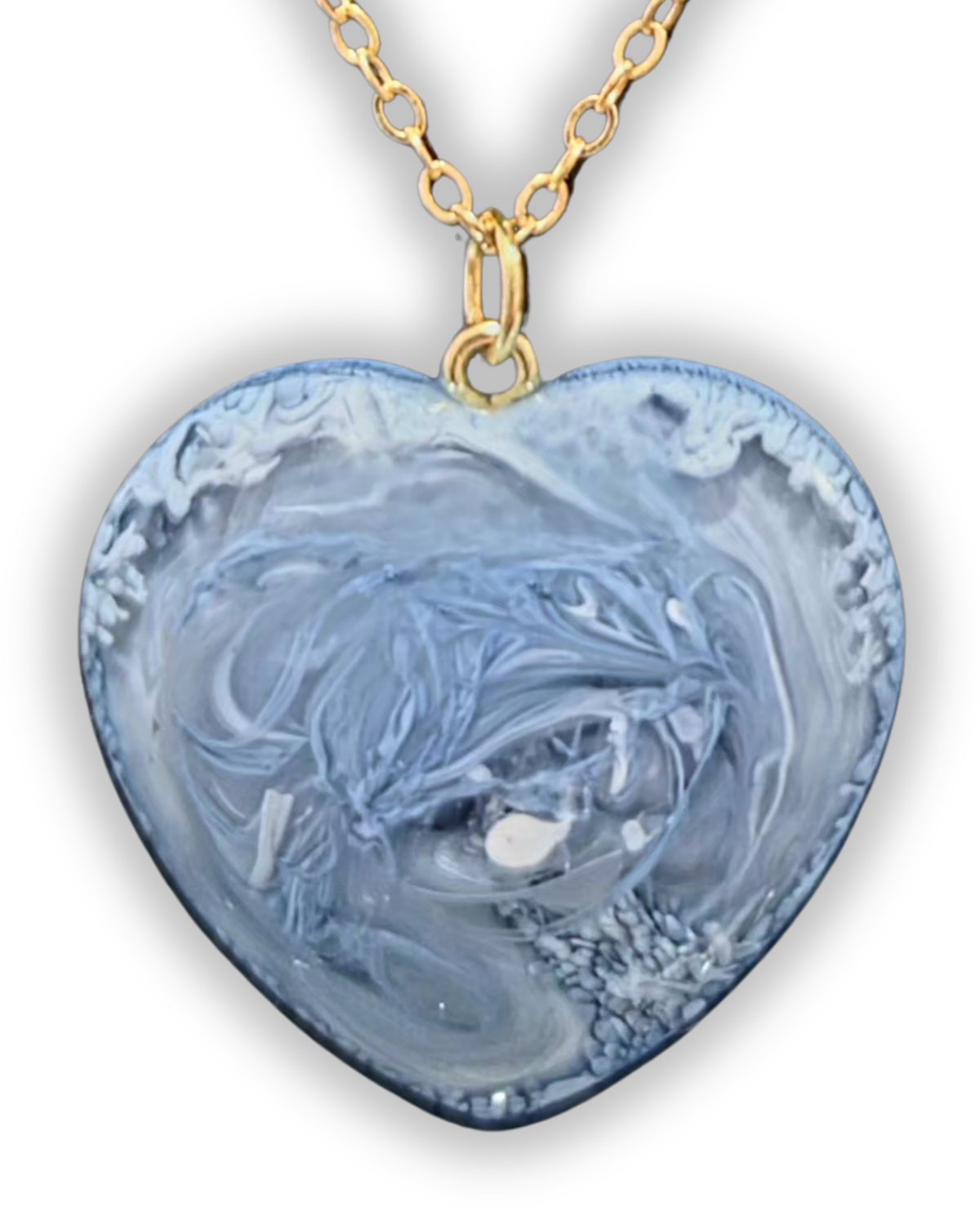CLOUD NINE Handmade Resin Petri Pendant Necklace