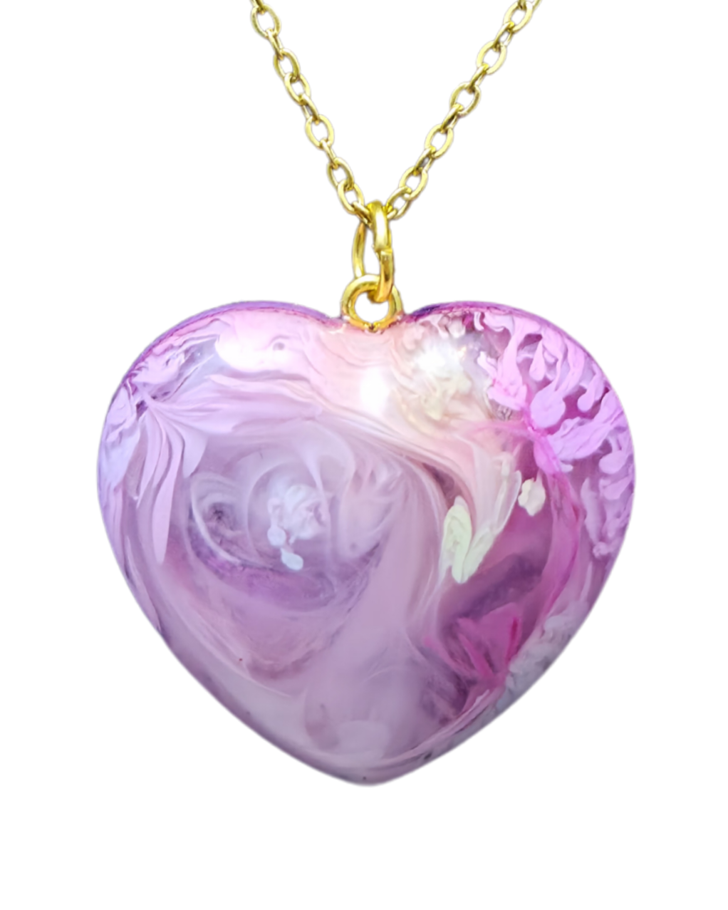 PINK MATCHA Handmade Resin Petri Pendant Necklace