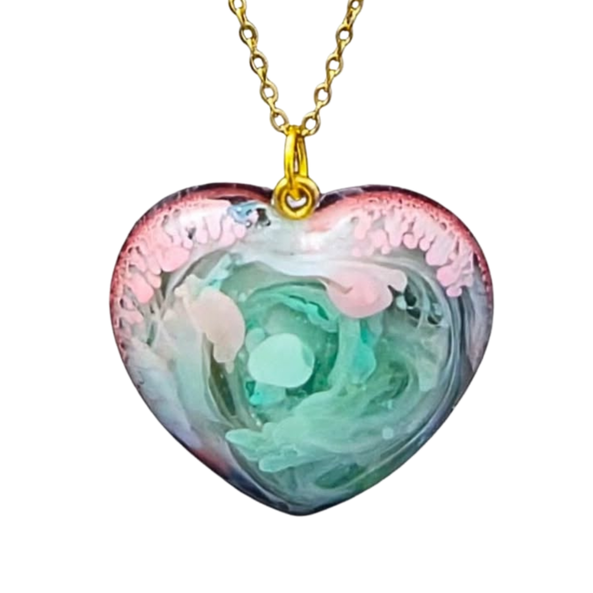 CALADIUM Handmade Resin Petri Pendant Necklace