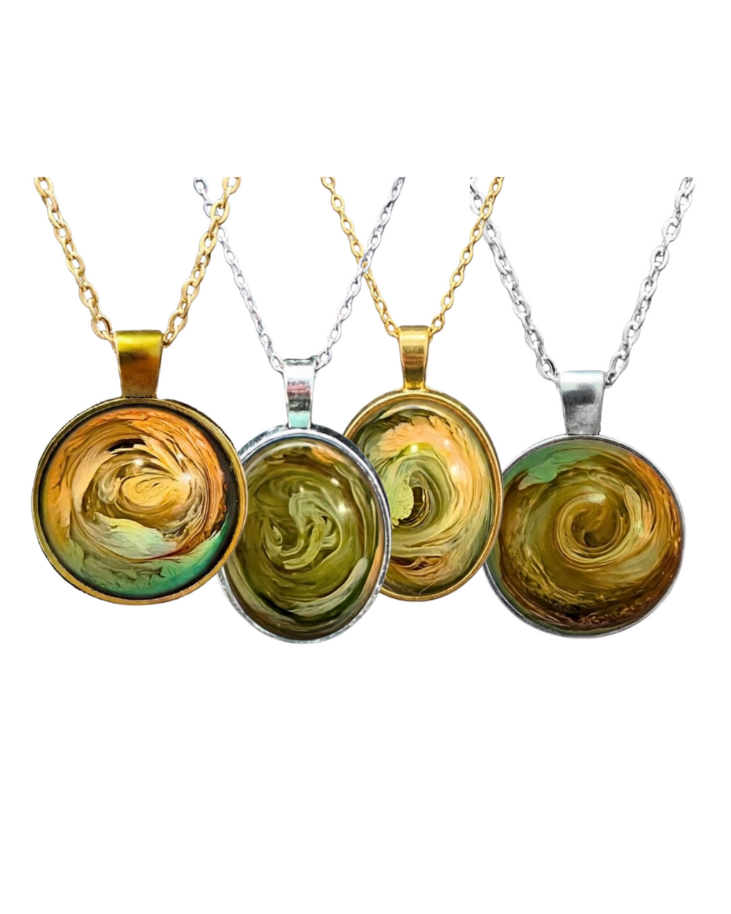 HEDGEROW HEARTH Handmade Resin Petri Pendant Necklace Collection