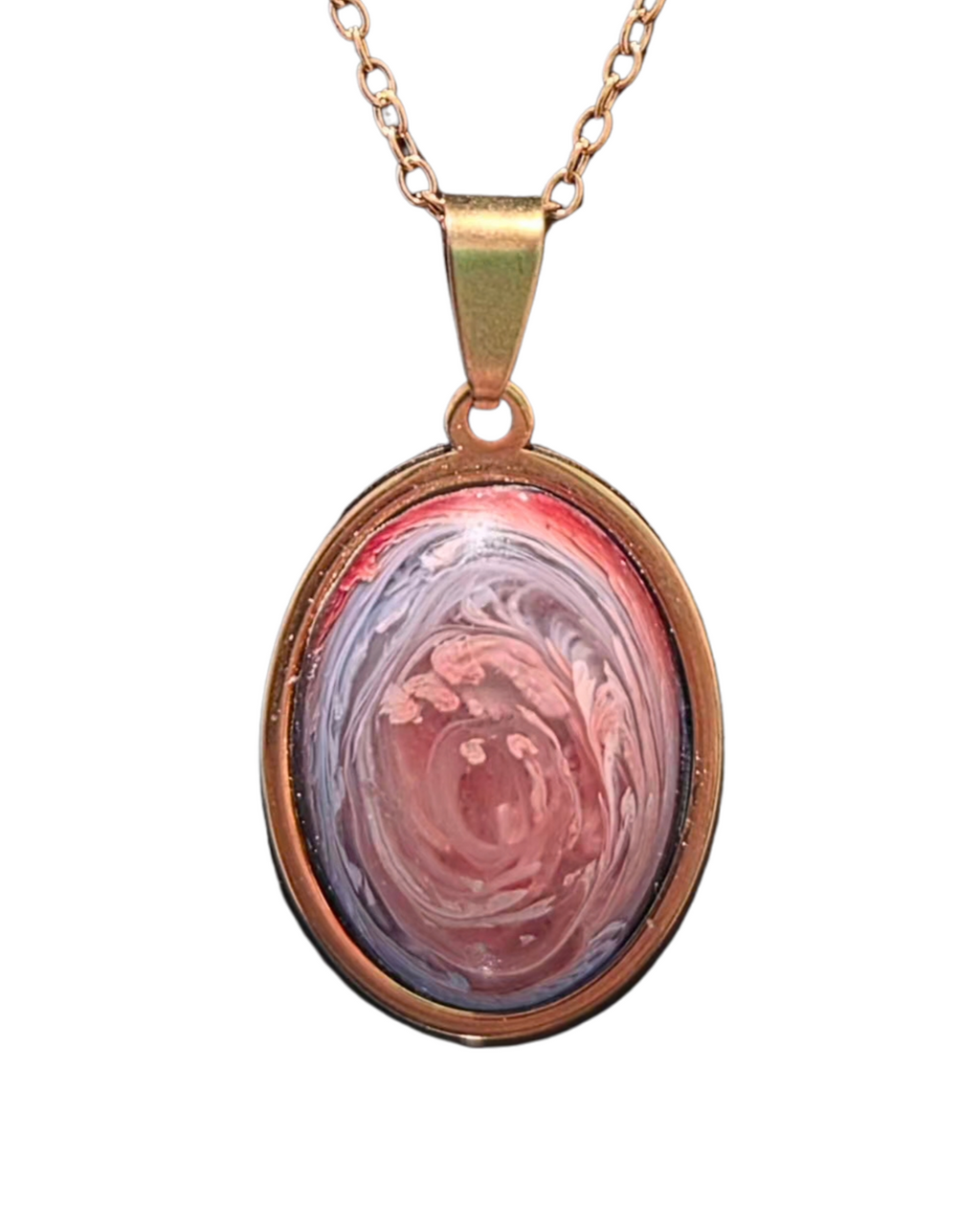 PATRIOTIC Handmade Resin Petri Pendant Necklace