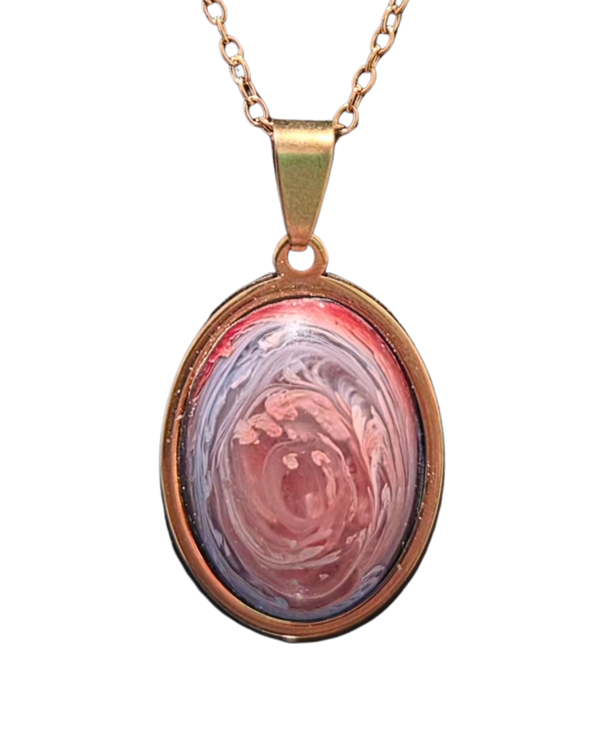 PATRIOTIC Handmade Resin Petri Pendant Necklace