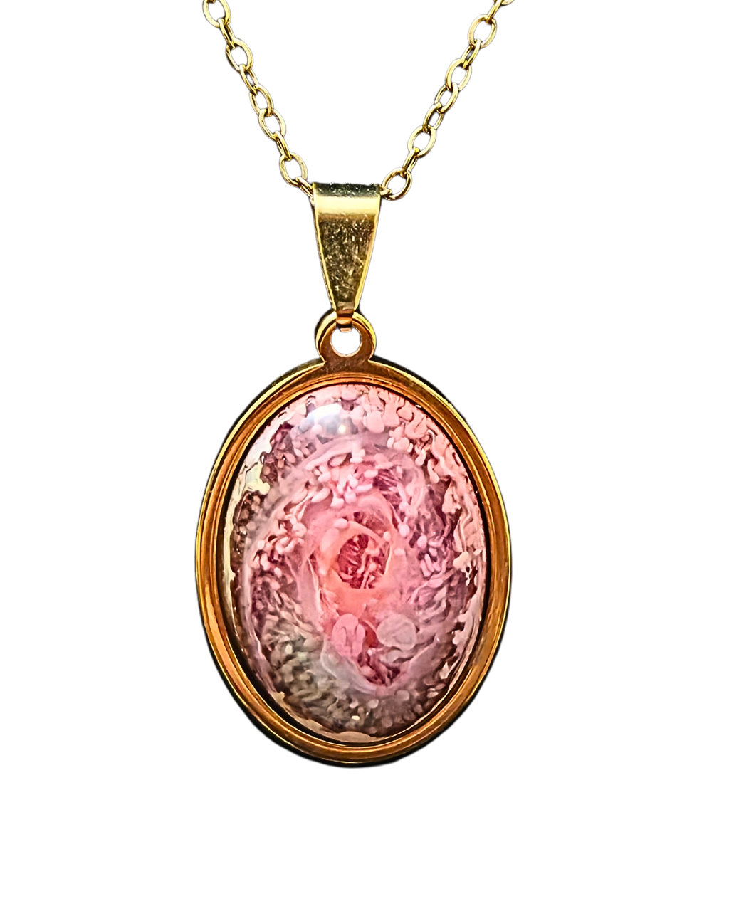 RADISH SPROUT Handmade Resin Petri Pendant Necklace