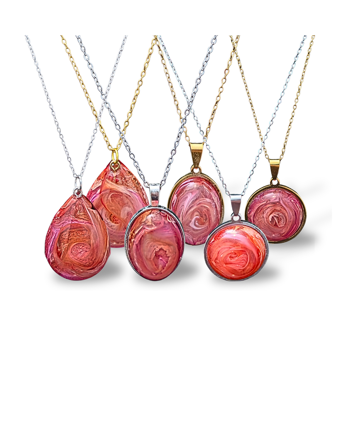 ANTELOPE CANYON Handmade Resin Petri Pendant Necklace