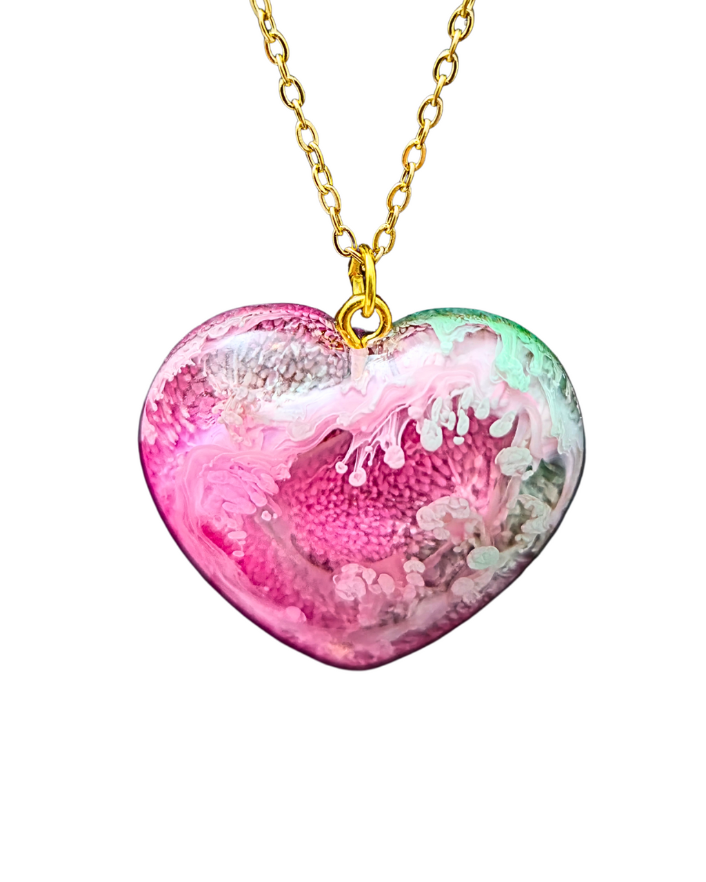 RHUBARB Handmade Resin Petri Pendant Necklace