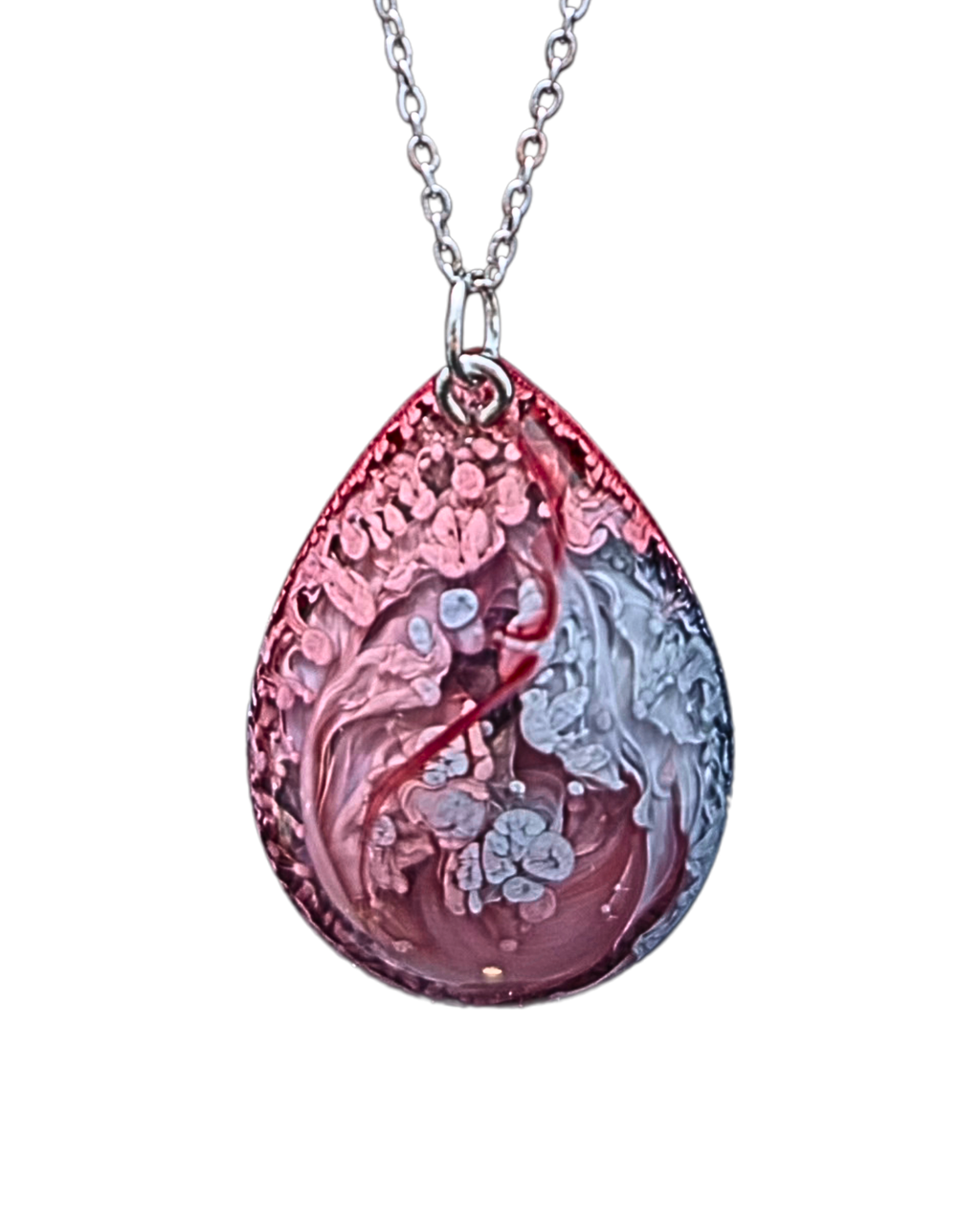BUFFALO PLAID Handmade Resin Petri Pendant Necklace
