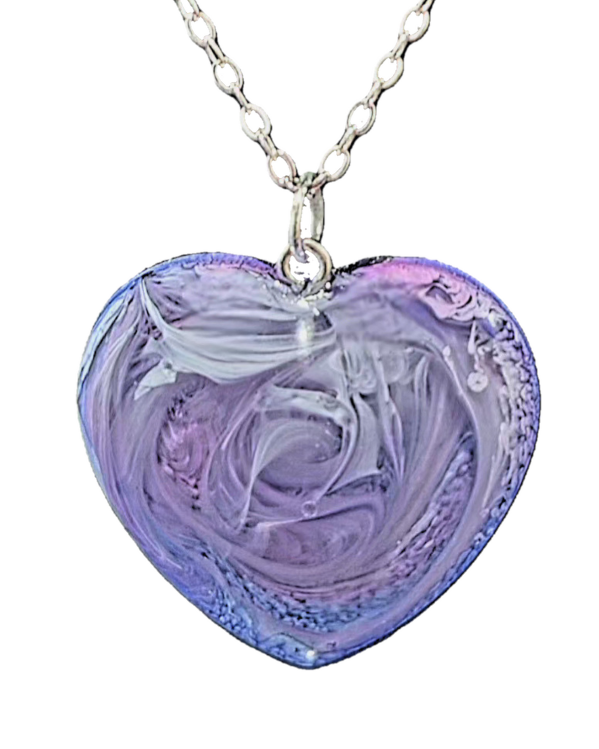 COTTON CANDY Handmade Resin Petri Pendant Necklace