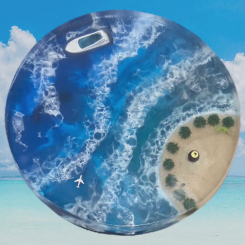 Beach-themed Resin End Table or Nightstand