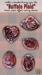 BUFFALO PLAID Resin Petri Worry Stone