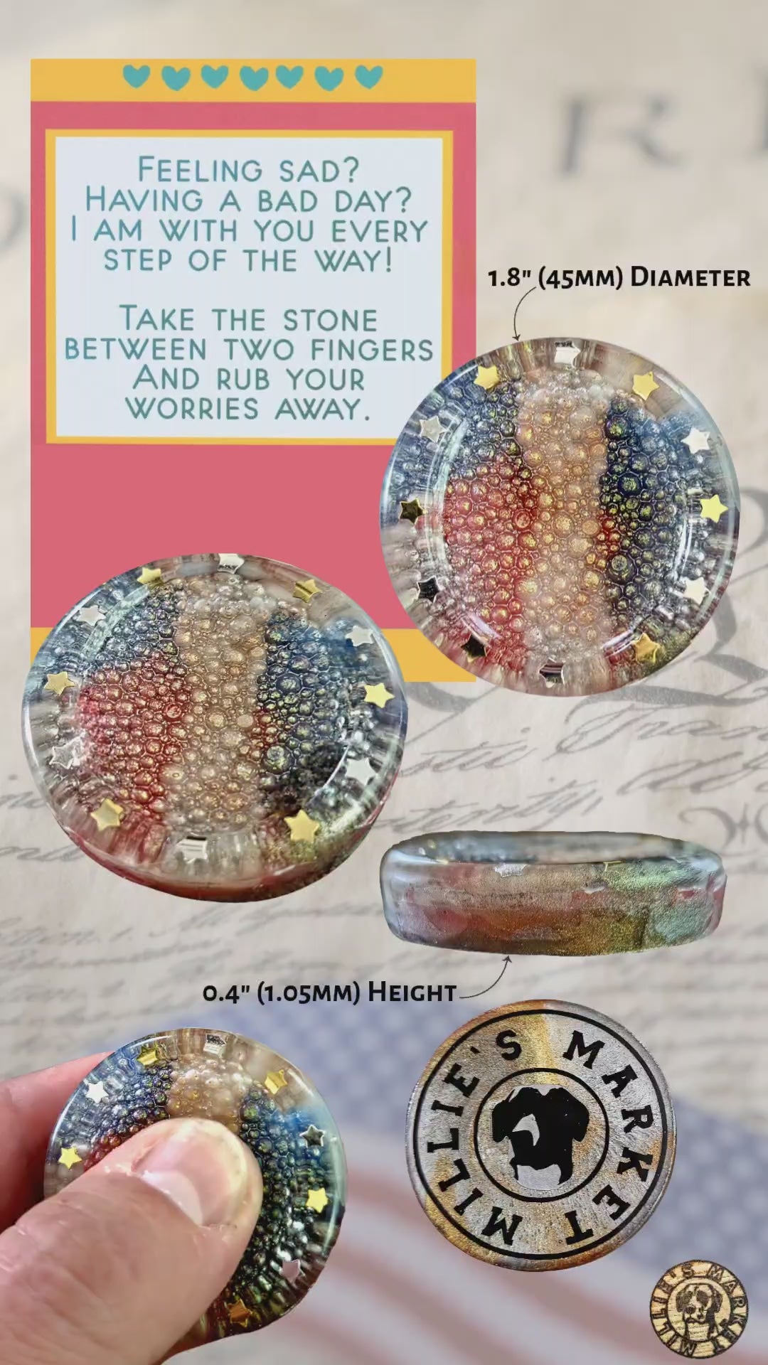 AMERICA 250 Resin Worry Stone