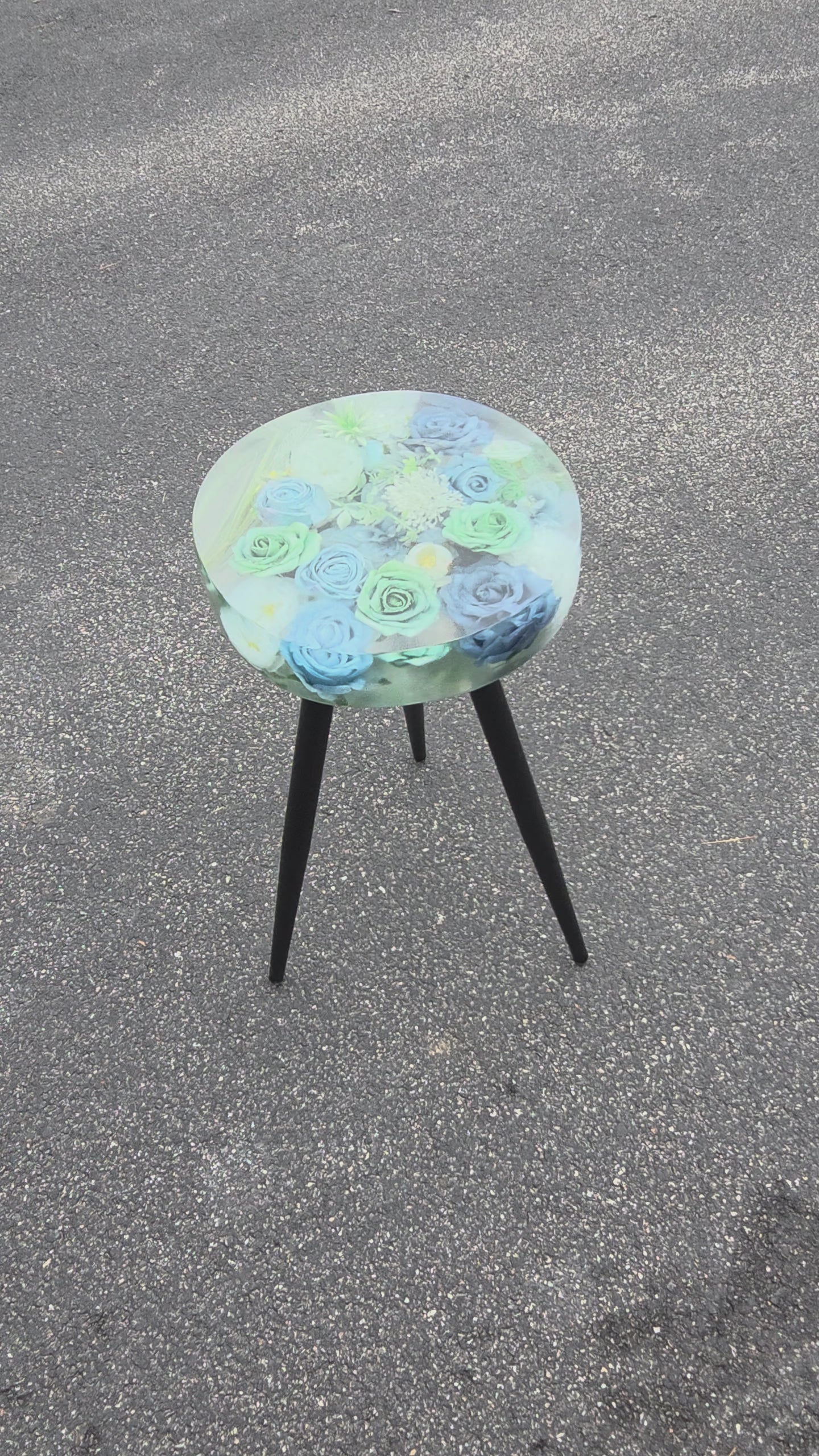 Floral-themed Resin Table