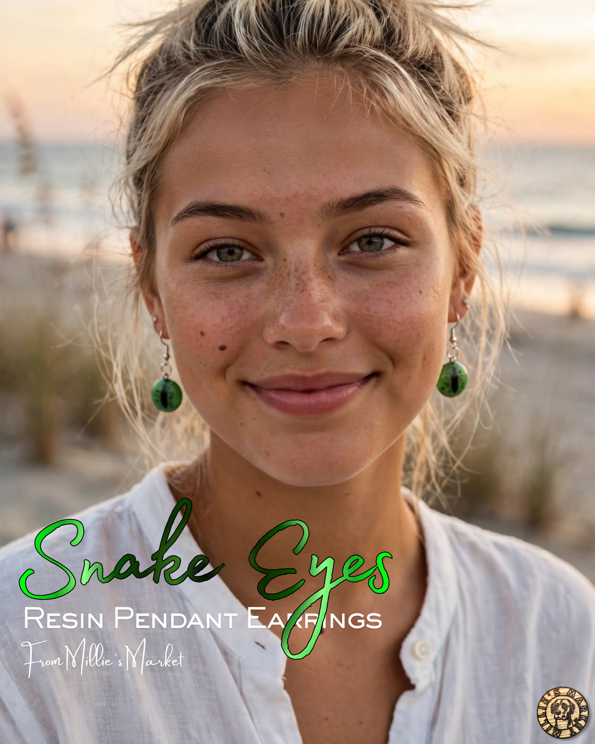 SNAKE EYES Handmade Resin Earrings