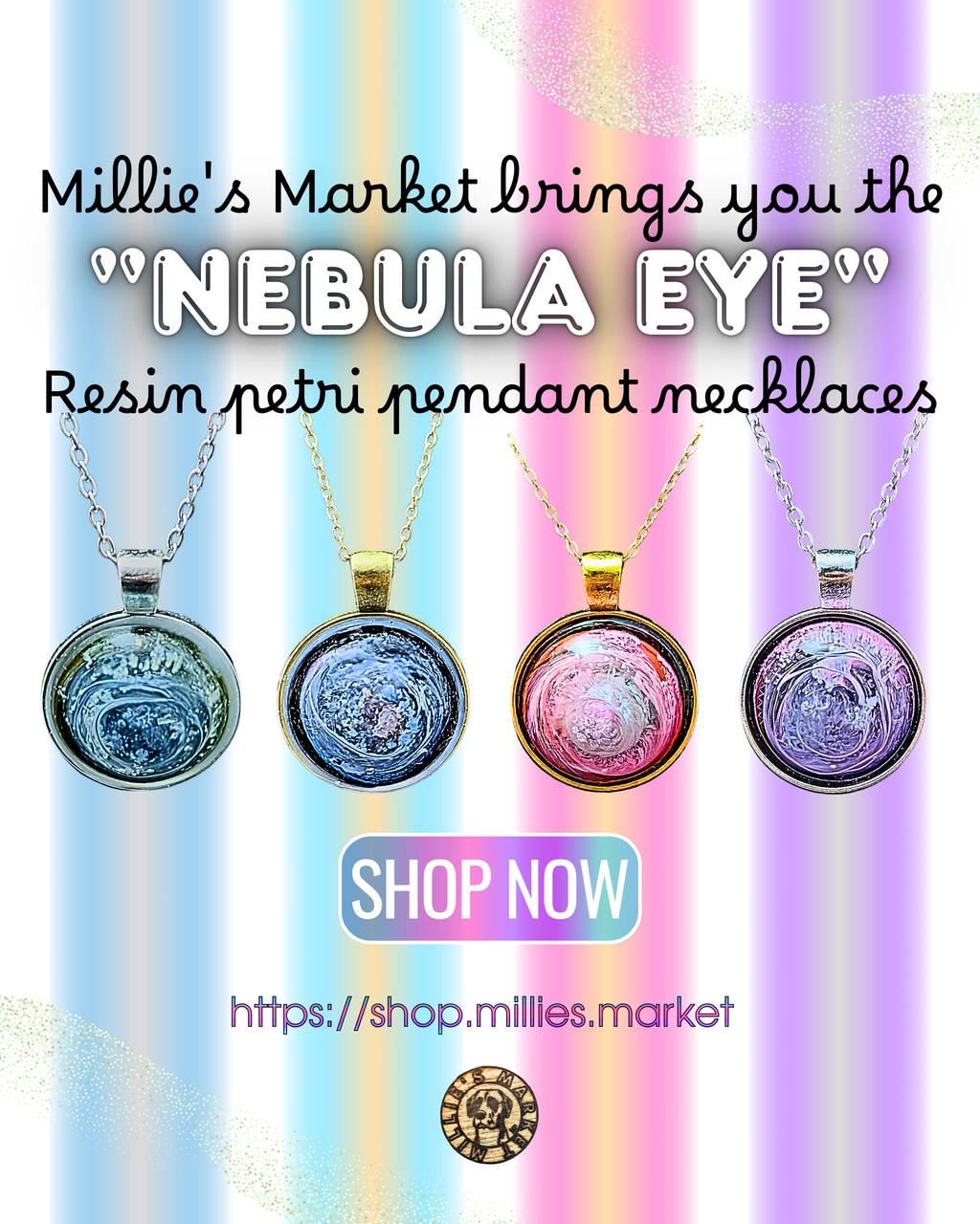 NEBULA EYE Handmade Resin Petri Pendant Collection