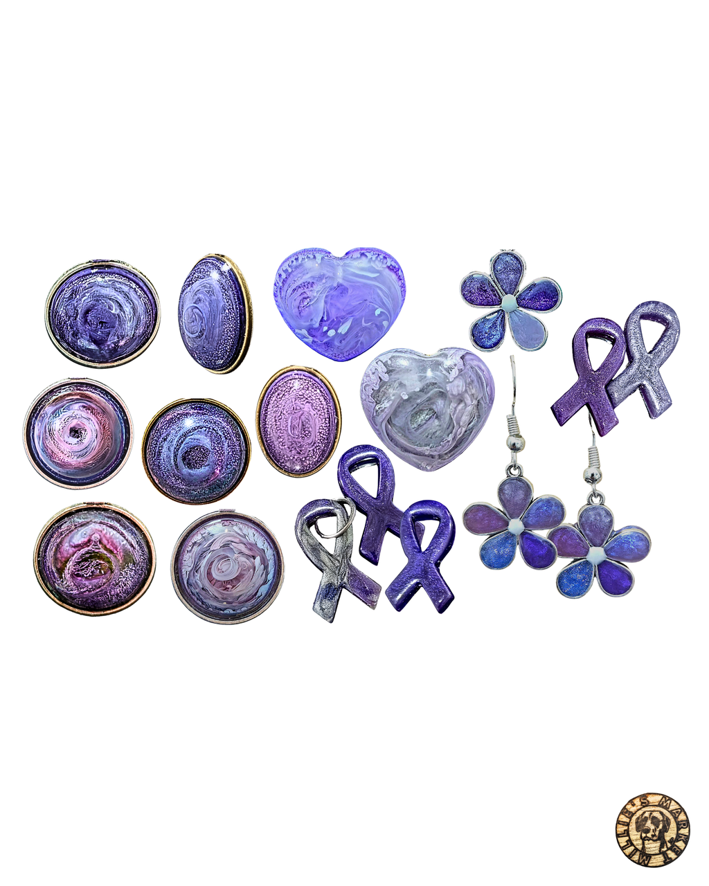 ALZHEIMER'S AWARENESS Handmade Resin Petri Pendant Collection