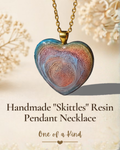 SKITTLES Handmade Resin Pendant Necklace | Heart Petri Jewelry