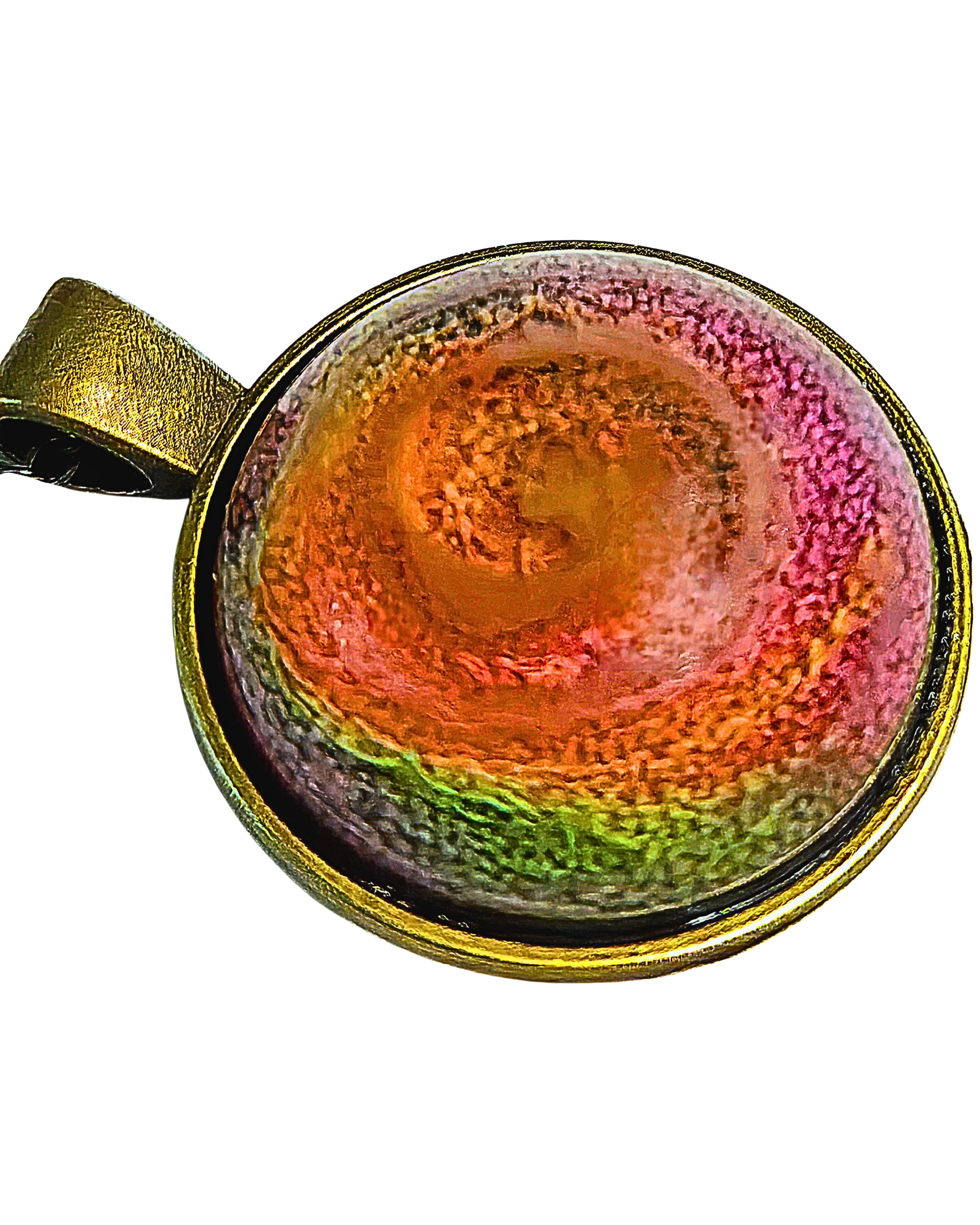 SORBET Handmade Resin Pendant Necklace | Round Petri Jewelry