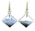 TIDAL WAVE Handmade Diamond-Shaped Coastal Drop Resin Earrings